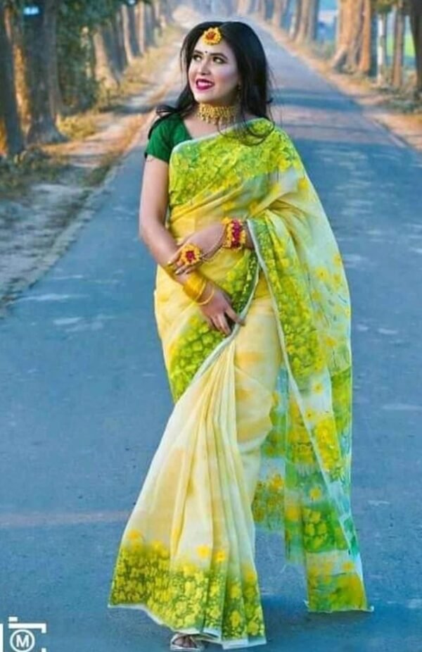 Hand Print Half Silk Sharee  হাফ সিল্ক শাড়ি হ্যান্ড প্রিন্ট কাজ শাড়ী
