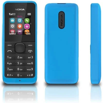 Nokia 105 black and blue (refurbished