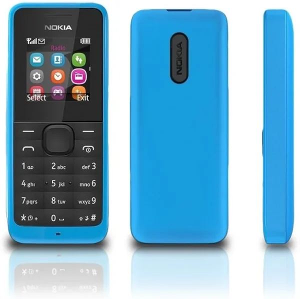Nokia 105 black and blue (refurbished