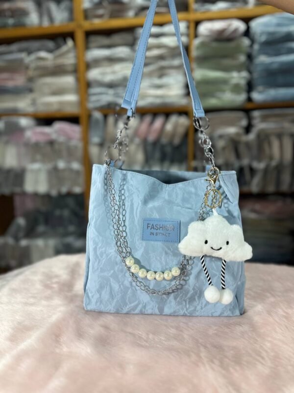 Korean version casual large capacity tote bag women's 2024 summer new fashion canvas bag feeling shoulder bag RM59 (P-1507) - Image 5