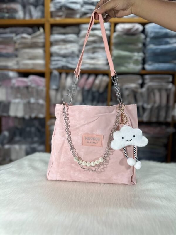 Korean version casual large capacity tote bag women's 2024 summer new fashion canvas bag feeling shoulder bag RM59 (P-1507) - Image 6