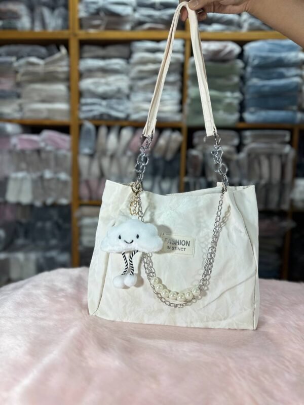 Korean version casual large capacity tote bag women's 2024 summer new fashion canvas bag feeling shoulder bag RM59 (P-1507) - Image 8