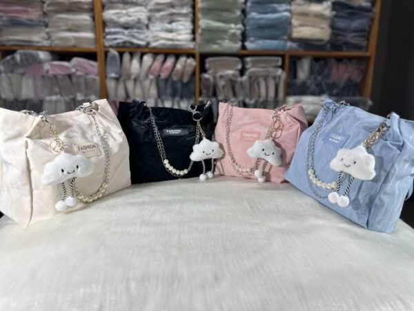 Korean version casual large capacity tote bag women's 2024 summer new fashion canvas bag feeling shoulder bag RM59 (P-1507) - Image 9