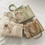 Beautiful Handwoven Straw Bag Handbag Large Capacity Shoulder Bag-113 (P-1576)