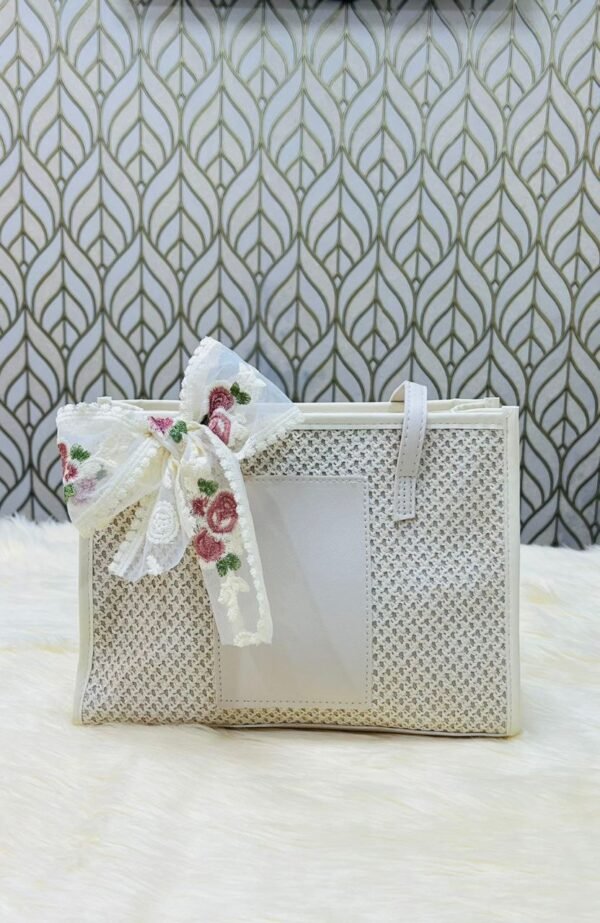 Beautiful Handwoven Straw Bag Handbag Large Capacity Shoulder Bag-113 (P-1576) - Image 2