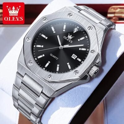 OLEVS 3613 Luxury Stainless Steel Mens Watch Master Copy (P-1622)