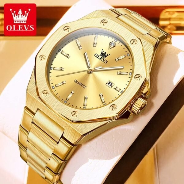 OLEVS 3613 Luxury Stainless Steel Mens Watch Master Copy (P-1622) - Image 4